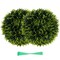 Costway 2 PCS 18"/20" Artificial Cedar Topiary Balls Sun-protective Round Greenery Bushes